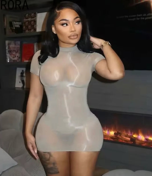 Grey Liquid dress